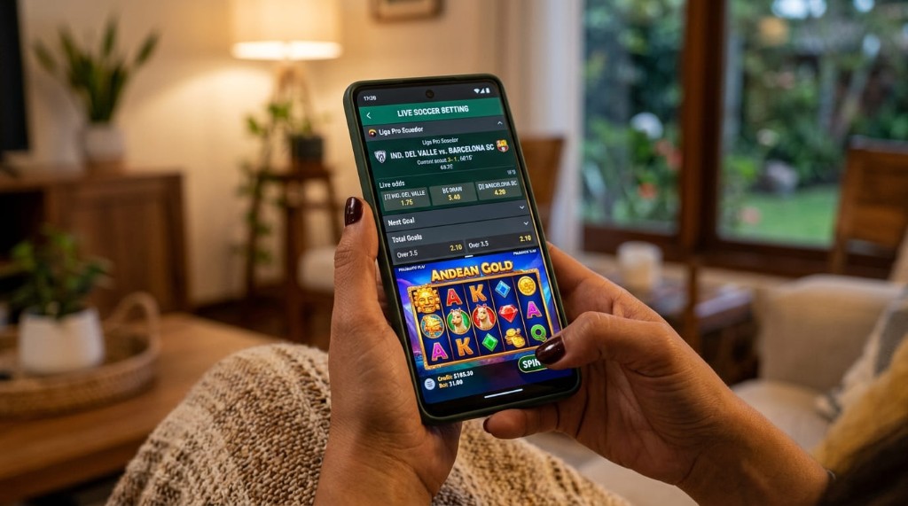 Apuestas Liga Pro Ecuador y tragamonedas en la app móvil de Sportbet